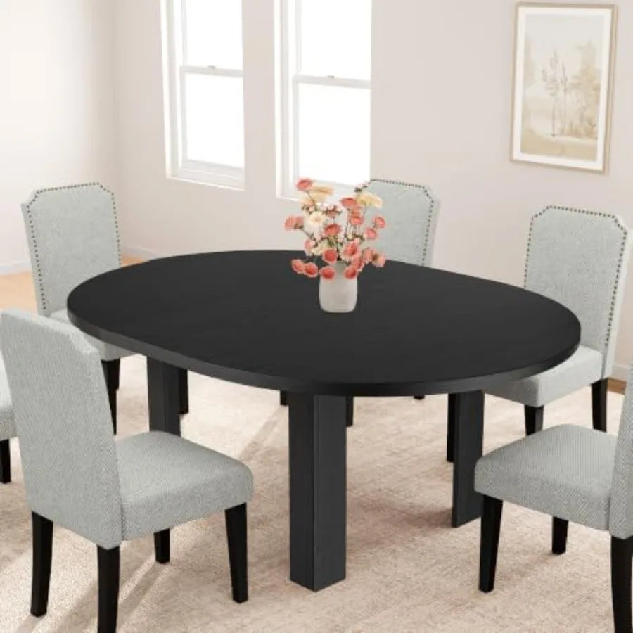 Extendable Round Dining Table — Modern Space-Saving Design for 4-6 People