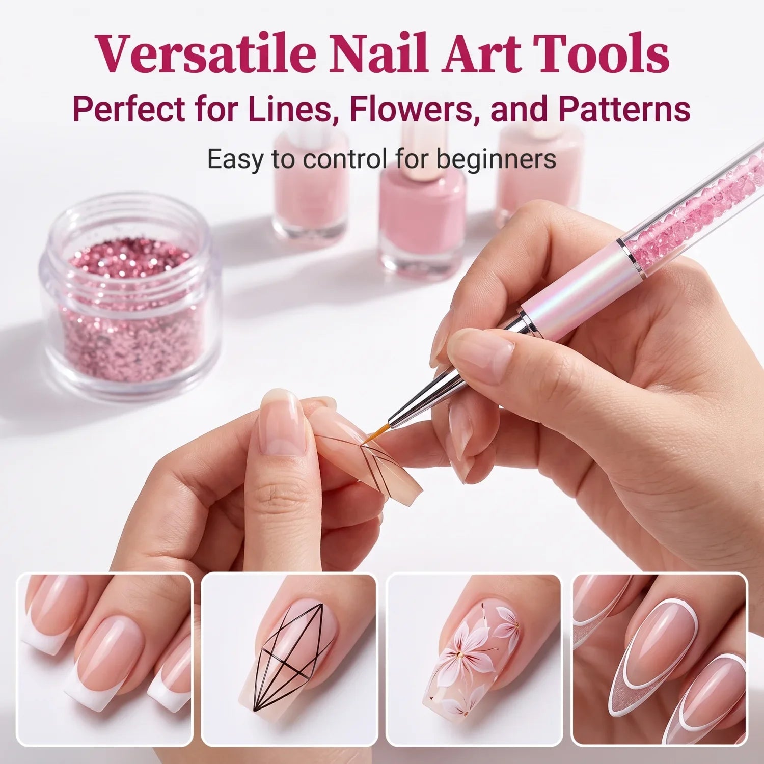 Nail Art Liner Brush Set — 6-Piece Ultra Fine Detailing Kit for Nail Design