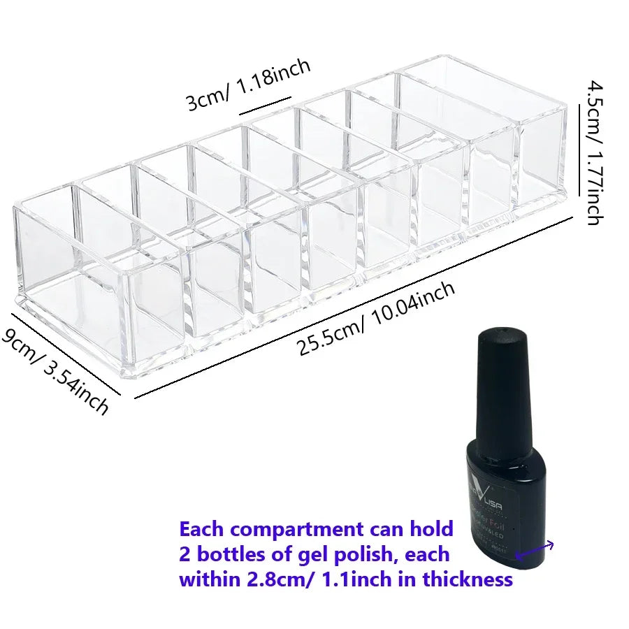 Art lalic Nail Polish Organizer — Transparent Acrylic Display Stand