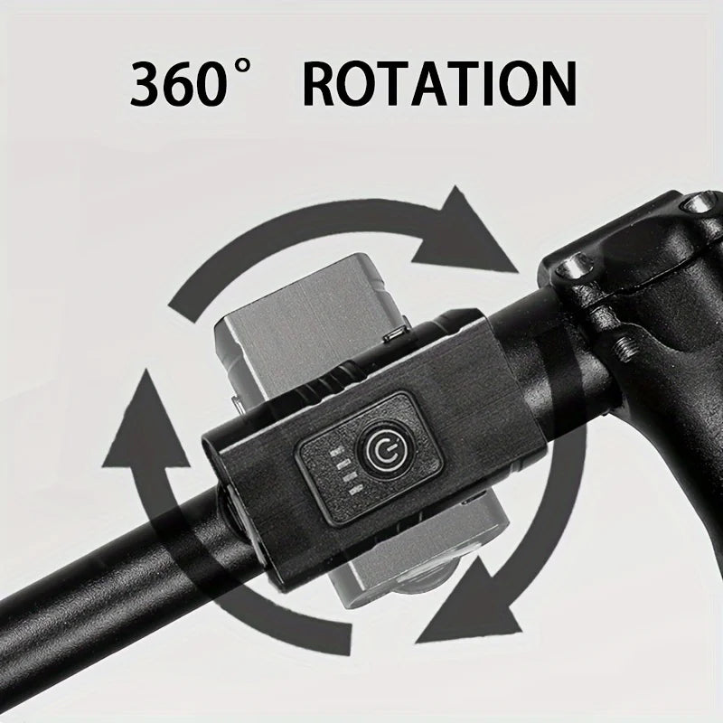 USB Rechargeable Bike Light Set — Waterproof LED Headlight and Taillight