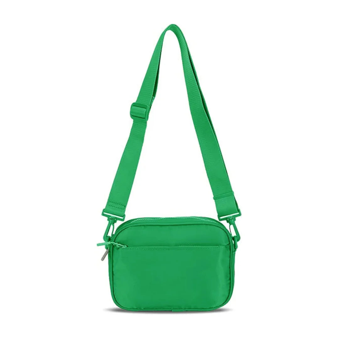 Checkered Crossbody Bag — Trendy Messenger Purse with Wide Strap