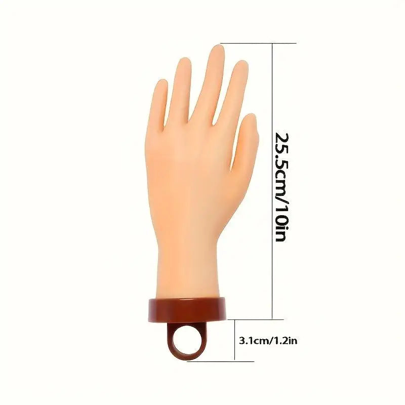 BMPEIC Nail Practice Mannequin Hand — Professional Training Model with Bracket