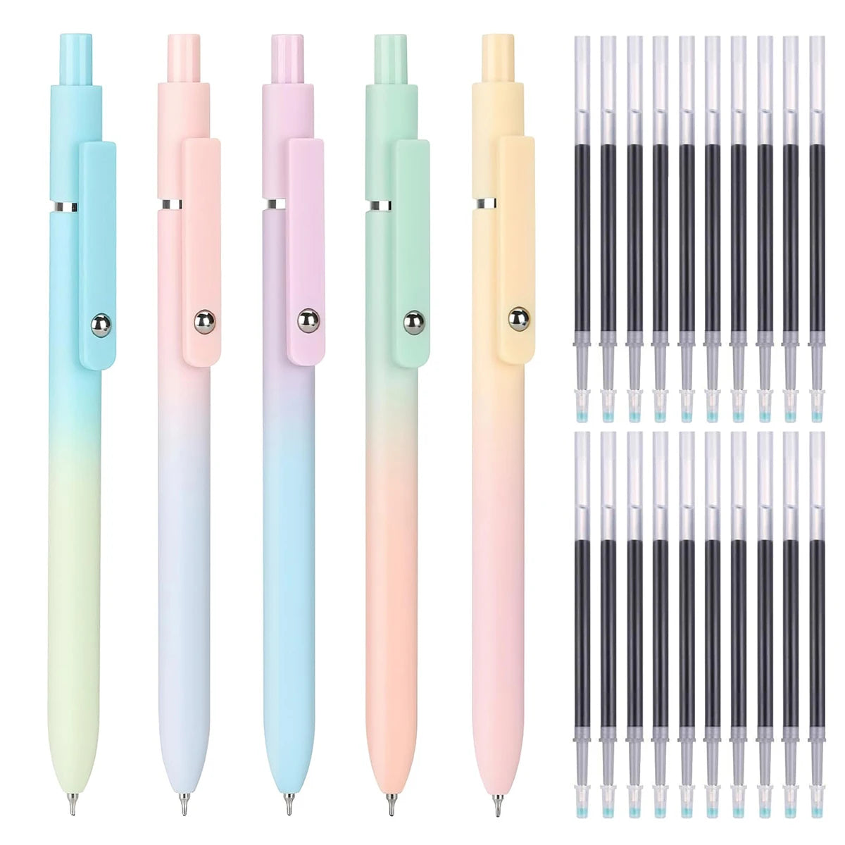 Gel Pen Set with Refills — Smooth Writing Fine Tip Pens, 25 Pack