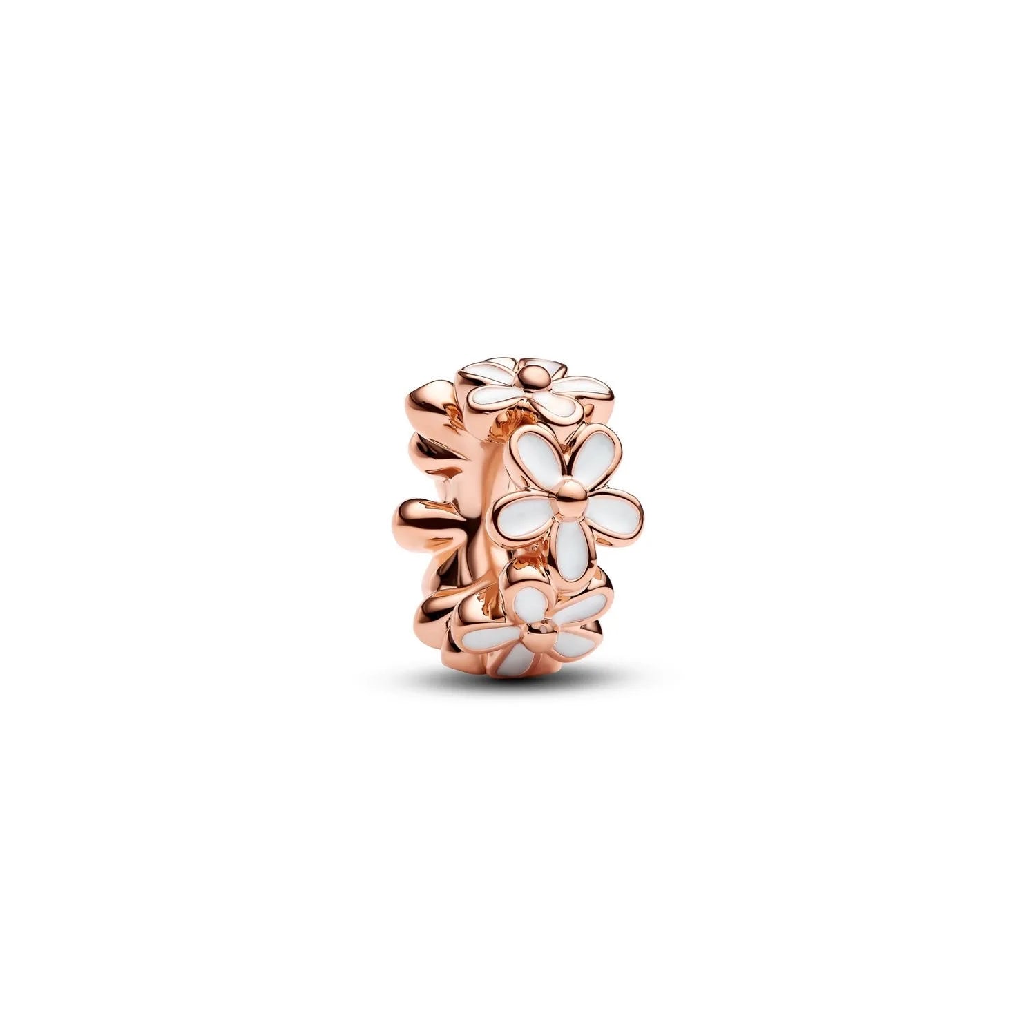 Potdemiel Rose Gold Glass Bead Pendant — 925 Silver Zircon Jewelry Component