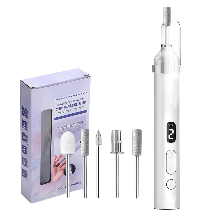 AFDEAL Electric Nail Drill Machine — Cordless Manicure Set with UV Lamp