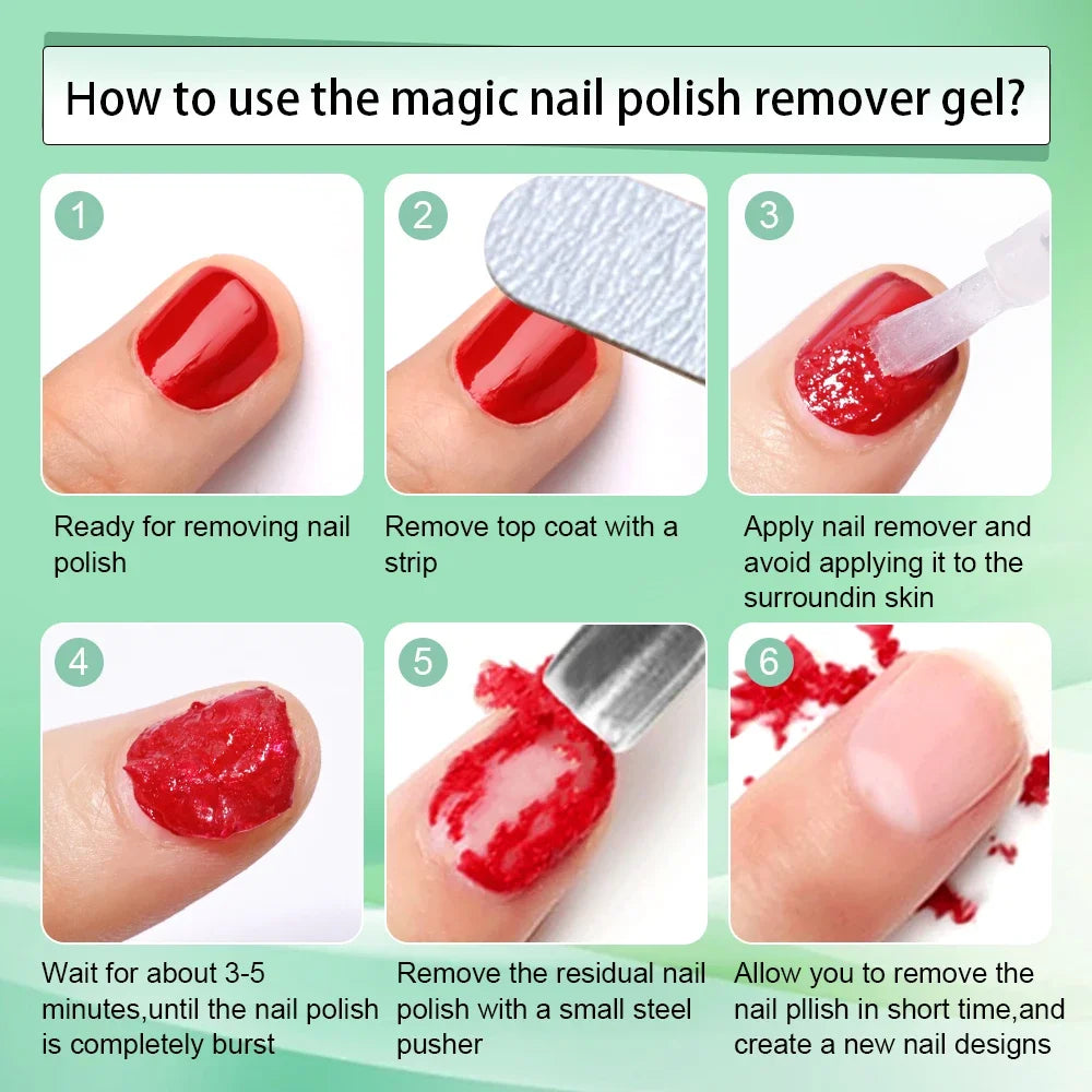 Professional Nail Gel Remover — Fast Soak-Off Polish Solution, 15ml Bottle