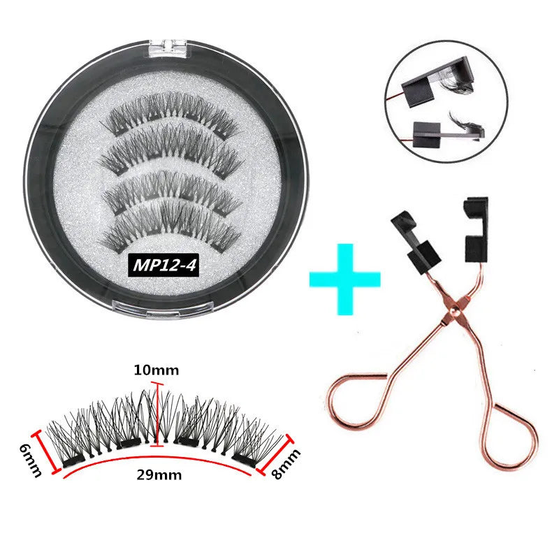 Anlinnet Magnetic False Eyelashes — Glue-Free 3D Handmade Lash Set