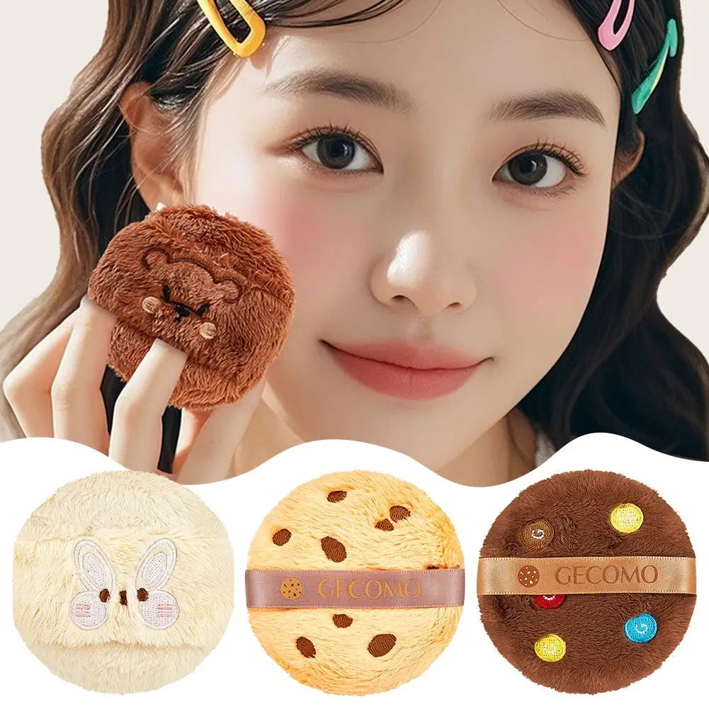 Plush Flocking Powder Puff — Soft Makeup Applicator for Loose Powder
