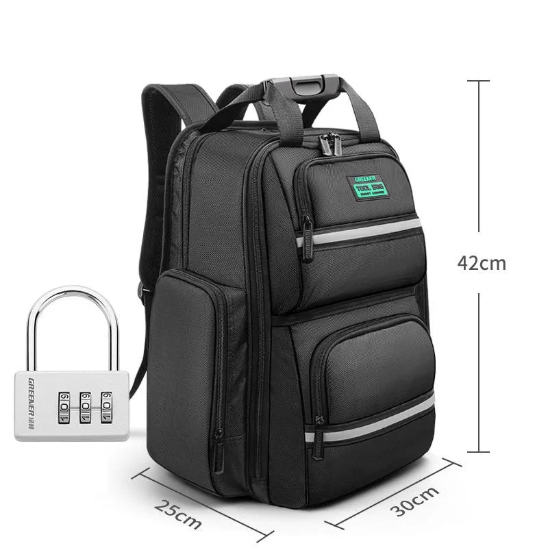 OLOEY Professional Tool Backpack — Heavy Duty Organizer for Electricians & Carpentry