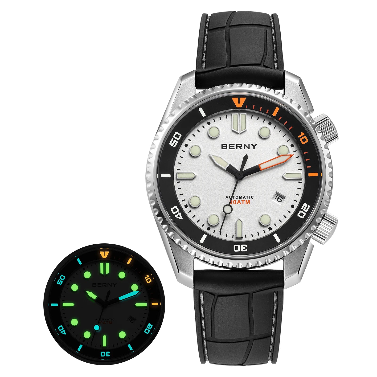 BERNY Automatic Diver Watch — Luxury Sapphire Crystal & 316L Steel