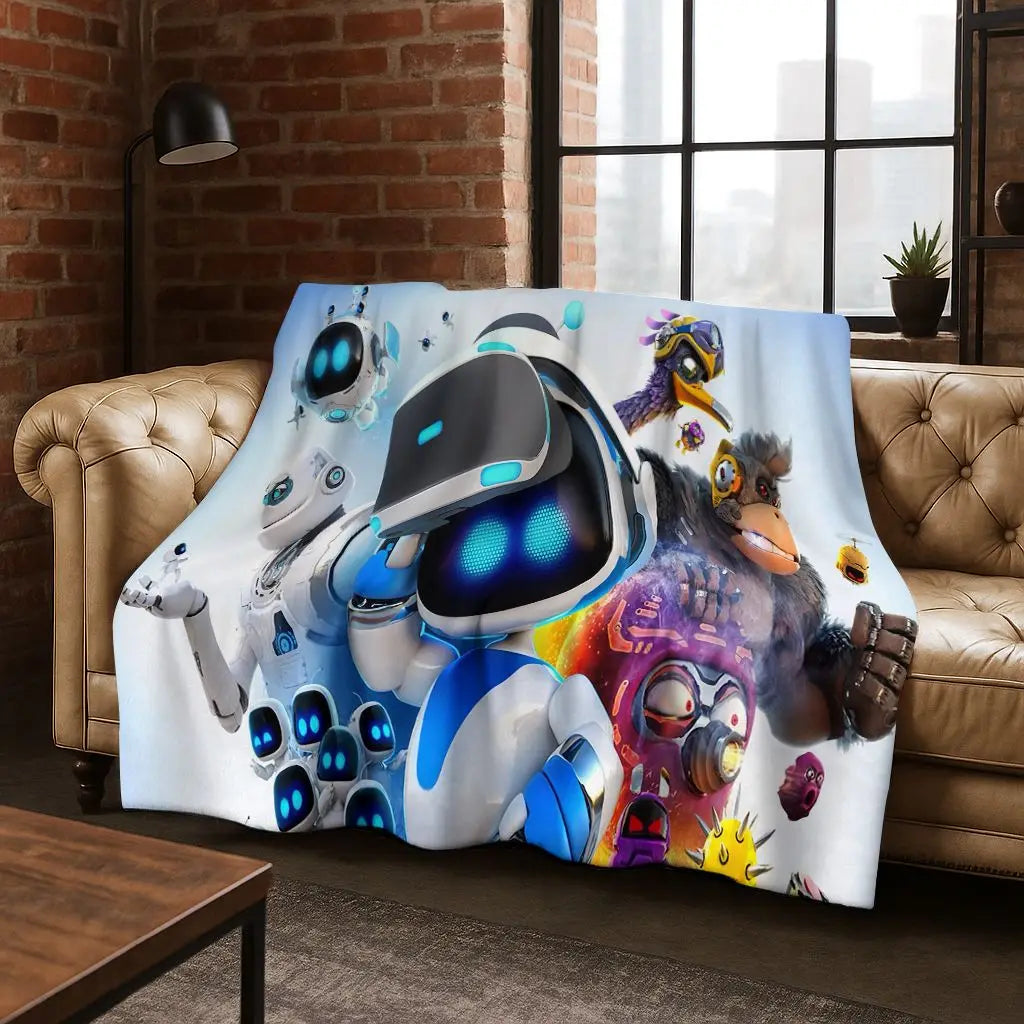 KAYOU Cartoon Flannel Blanket — Soft Warm Throw for Home and Travel