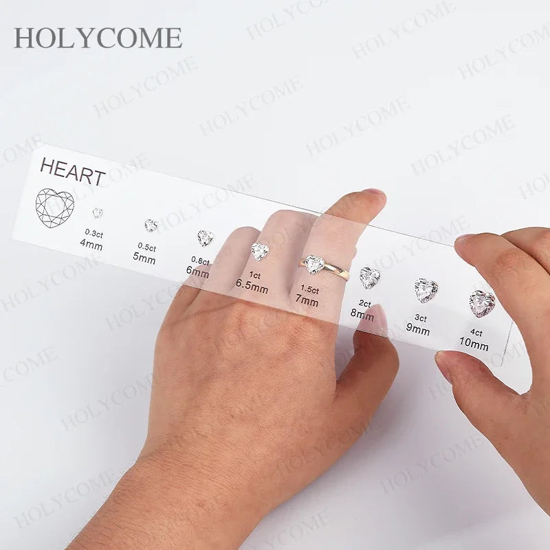 PTX Cubic Zirconia Comparison Chart — Jewelry Size & Shape Reference Kit