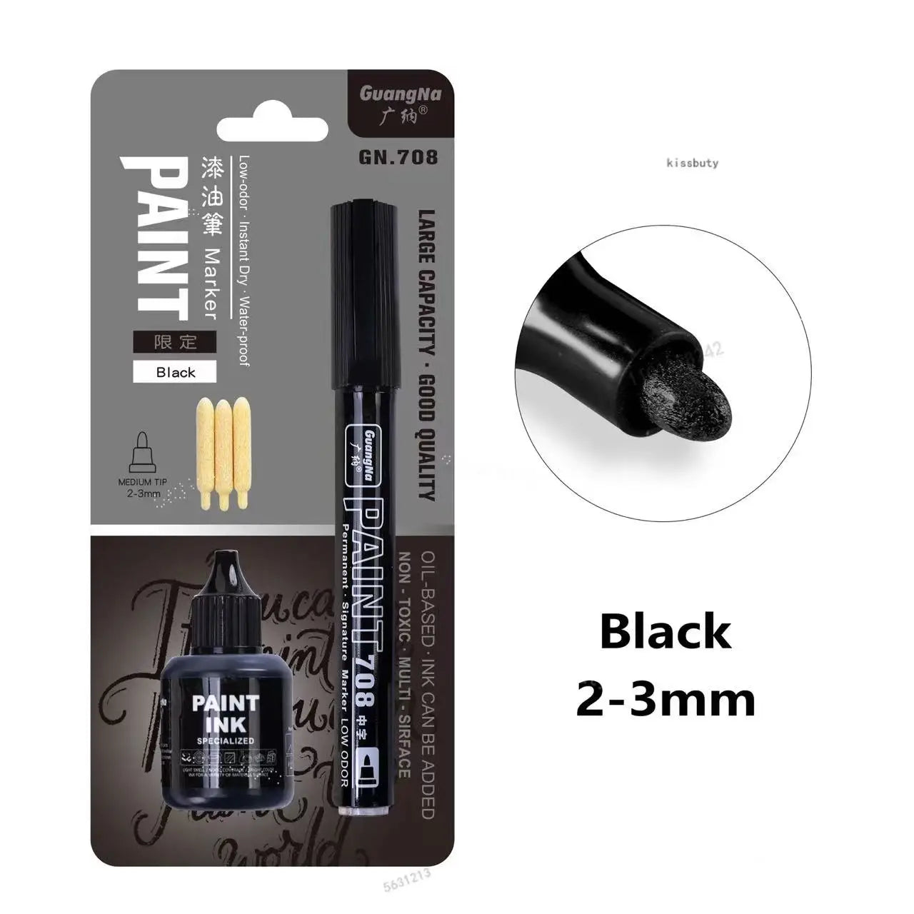GN Metallic Paint Marker Pens — Permanent Oil-Based Art Set for DIY Crafts