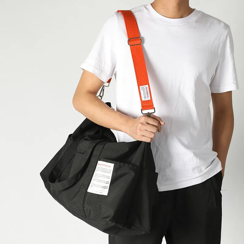 Large Capacity Canvas Duffel Bag — Waterproof Sports & Travel Tote