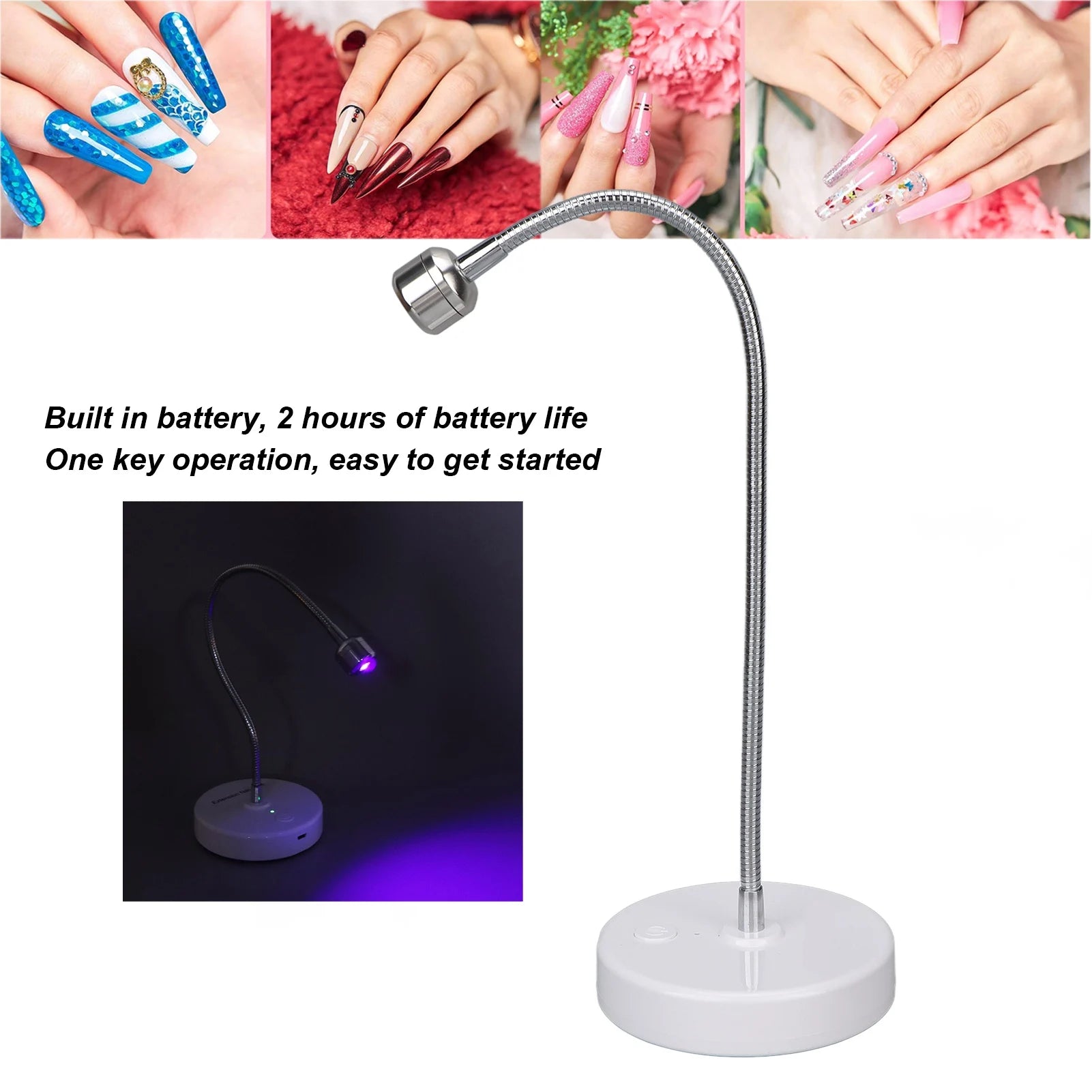 TMISHION UV Nail Dryer Lamp — Portable Gel Polish Curing Machine