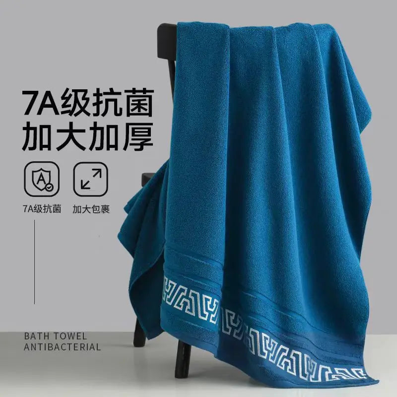 Pure Cotton Thick Bath Towel — Highly Absorbent & Soft Texture