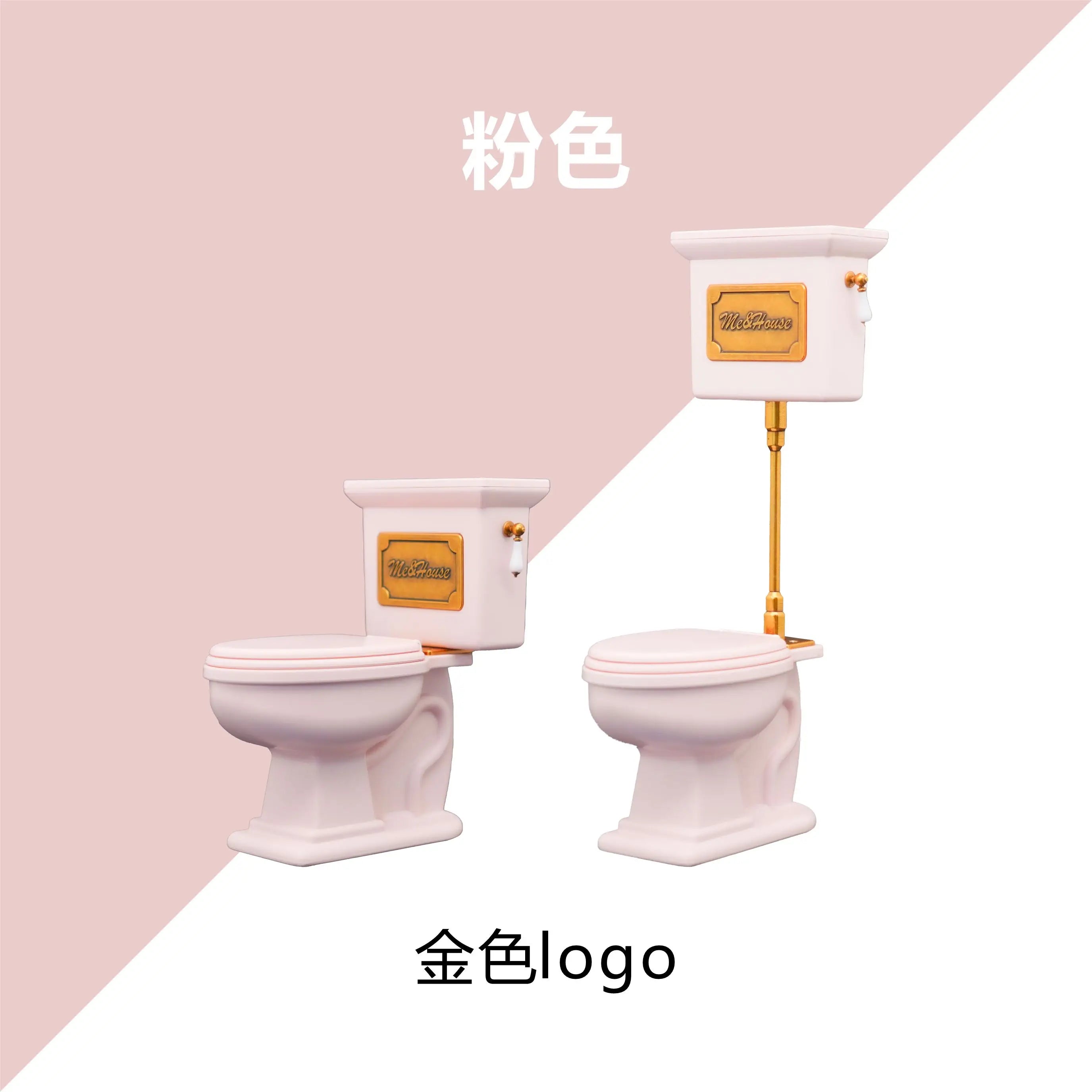Retro Dollhouse Miniature Toilet — 1/6 Scale Bathroom Decor Accessory