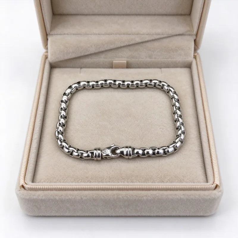 Gold and Silver Dual Color Intertwined Bracelet — Twisted Link Bangle