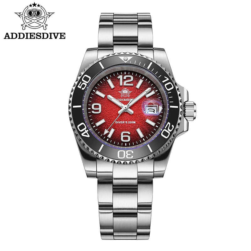 ADDIESDIVE 41mm Men's Diving Watch — 200m Waterproof Quartz Sport Watch
