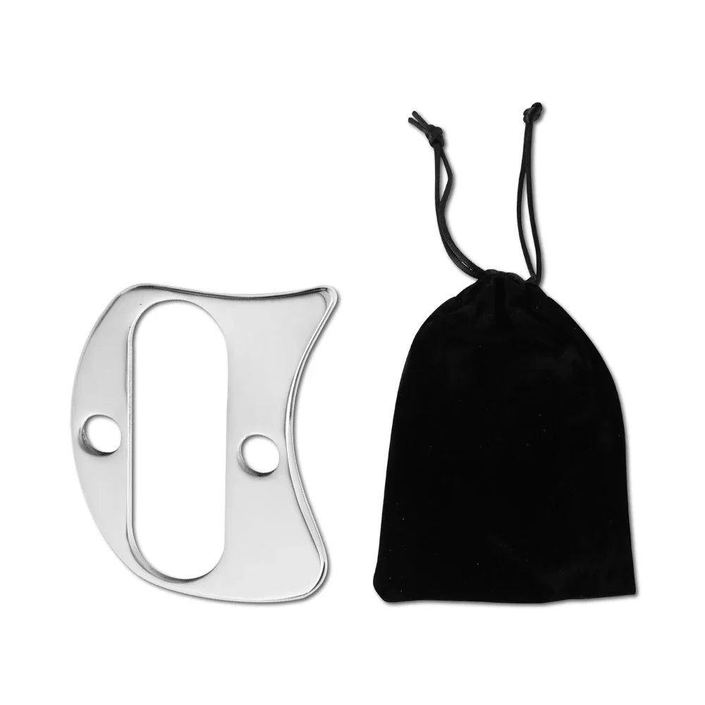 SALORIE Stainless Steel Gua Sha Board — Facial and Body Massage Scraper