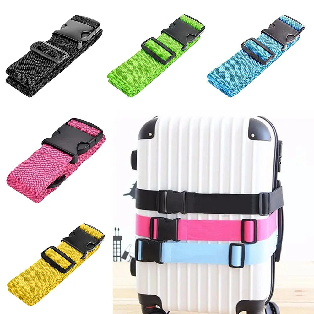 Adjustable Luggage Safety Strap — Secure Suitcase Buckle Belt