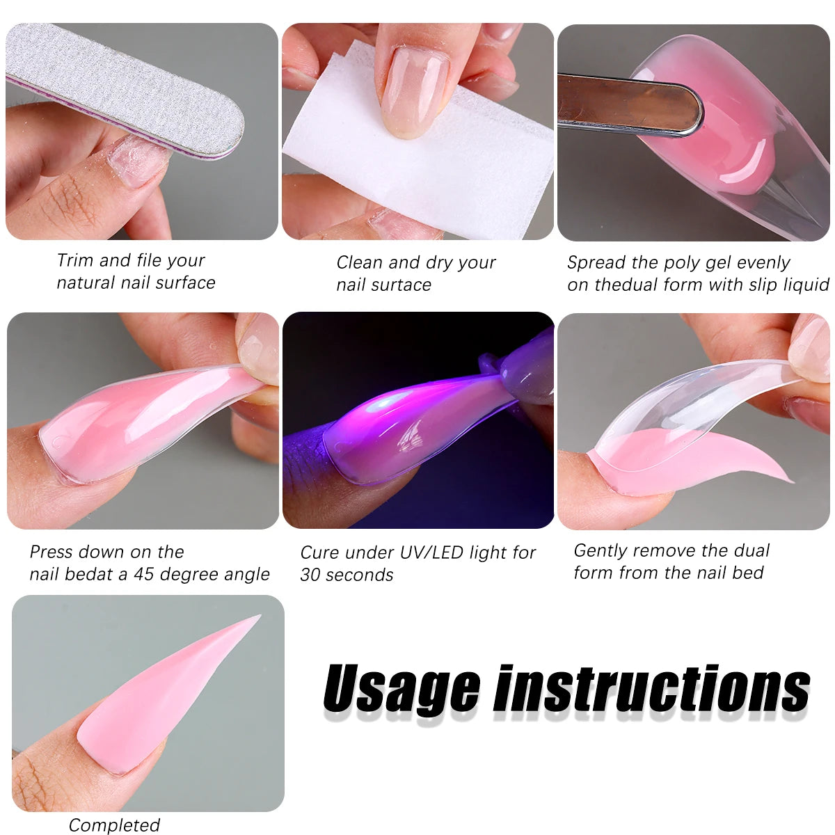 3D Claw Nail Dual Forms — Sculptural Poly Gel Extension Molds