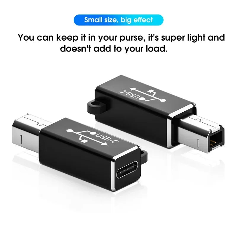 DUJU Type-C Female to USB-B Male Adapter — MIDI Controller Connector