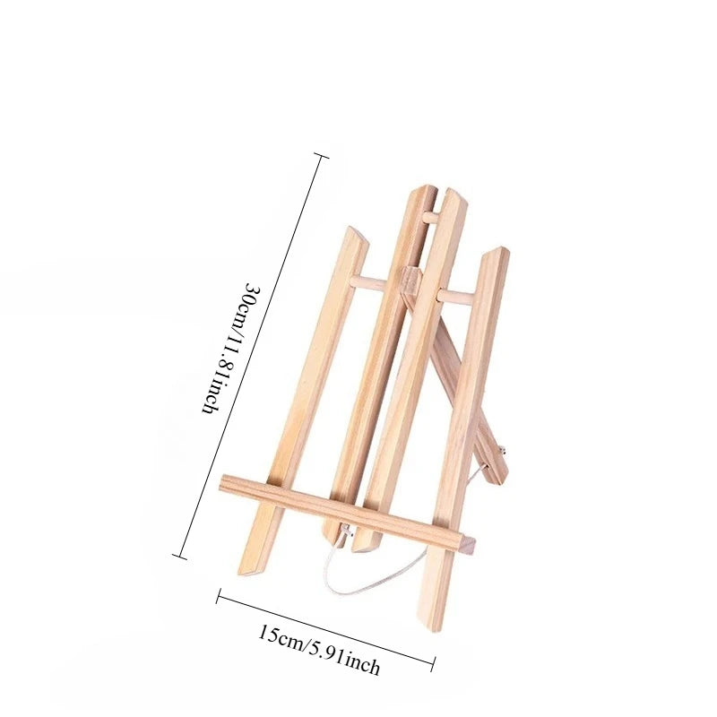 Wooden Desktop Easel — Foldable Adjustable Display Stand for Art & Decor