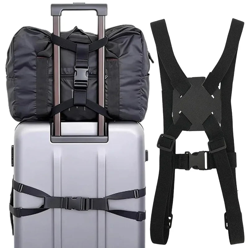 Adjustable Travel Luggage Strap — Heavy Duty Elastic Suitcase Belt