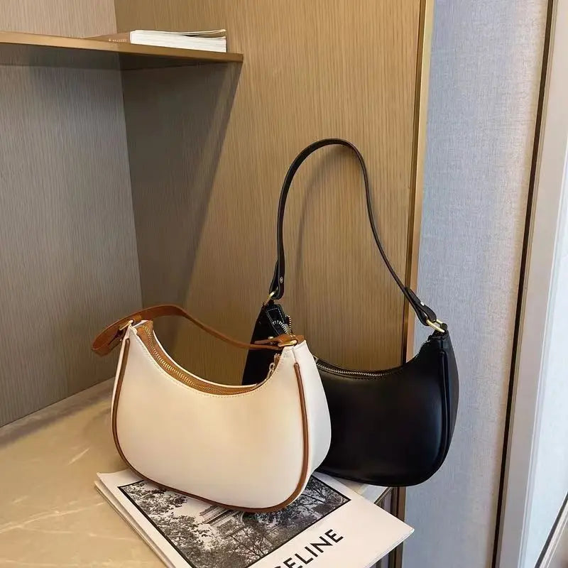 Women's PU Leather Clutch Handbag — Chic Underarm Shoulder Bag