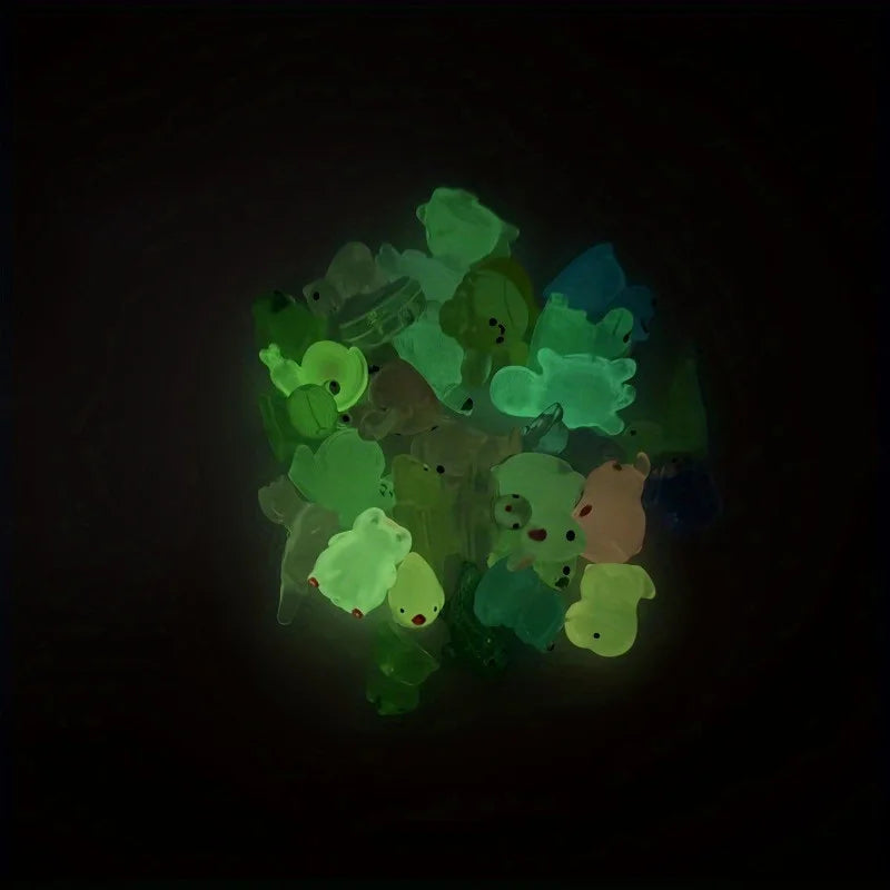 Luminous Resin Animal Figurines — Glow in the Dark Aquarium Decor