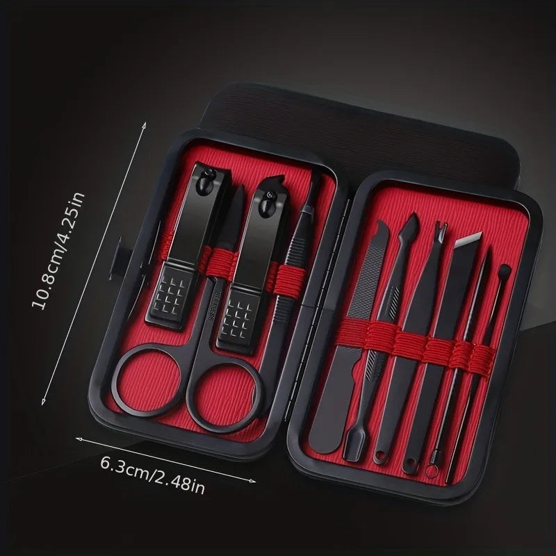 Professional 10-Piece Nail Clipper Set — Complete Manicure Kit for Home Use