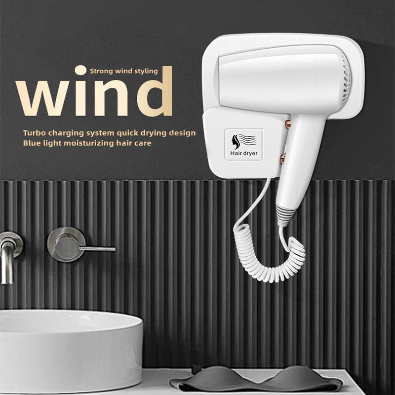 LRUIYUEE Wall Mounted Hair Dryer — High Power Professional Salon Style