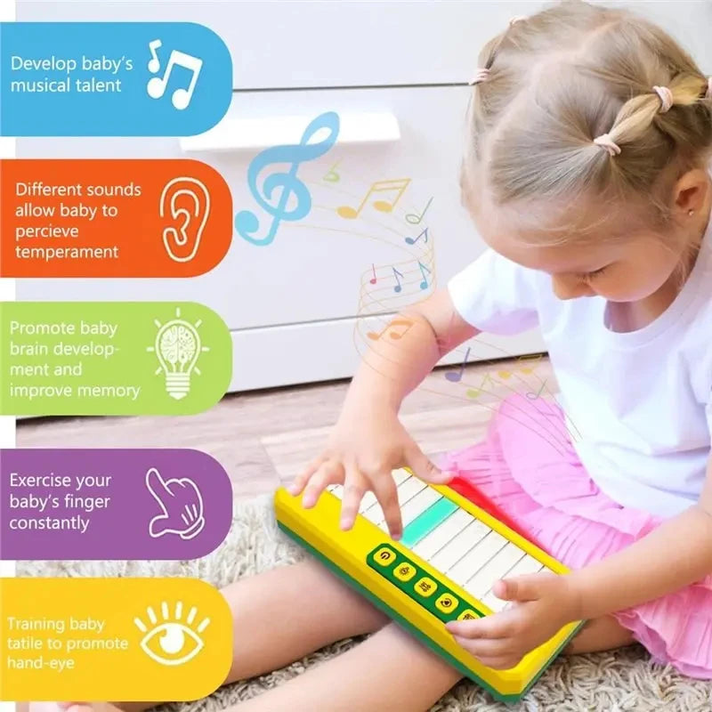 Rainbow Light Piano Keyboard — Educational Music Toy for Kids