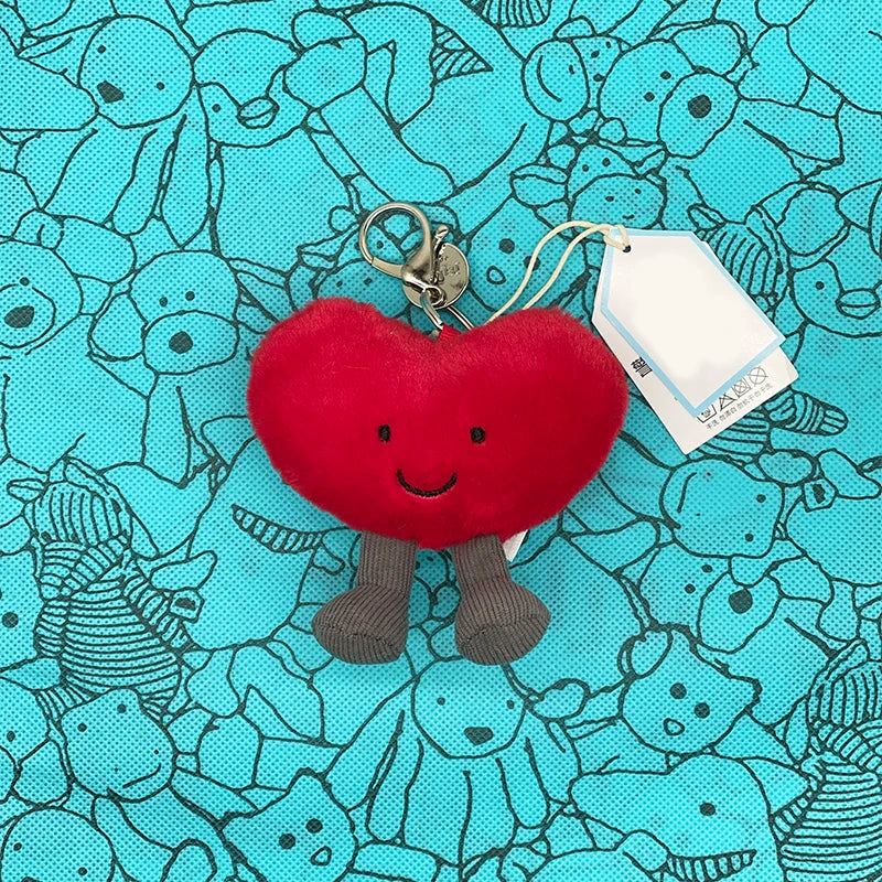 WANGYIXIN Plush Keychain Charm — Cute Marshmallow & Animal Backpack Accessory