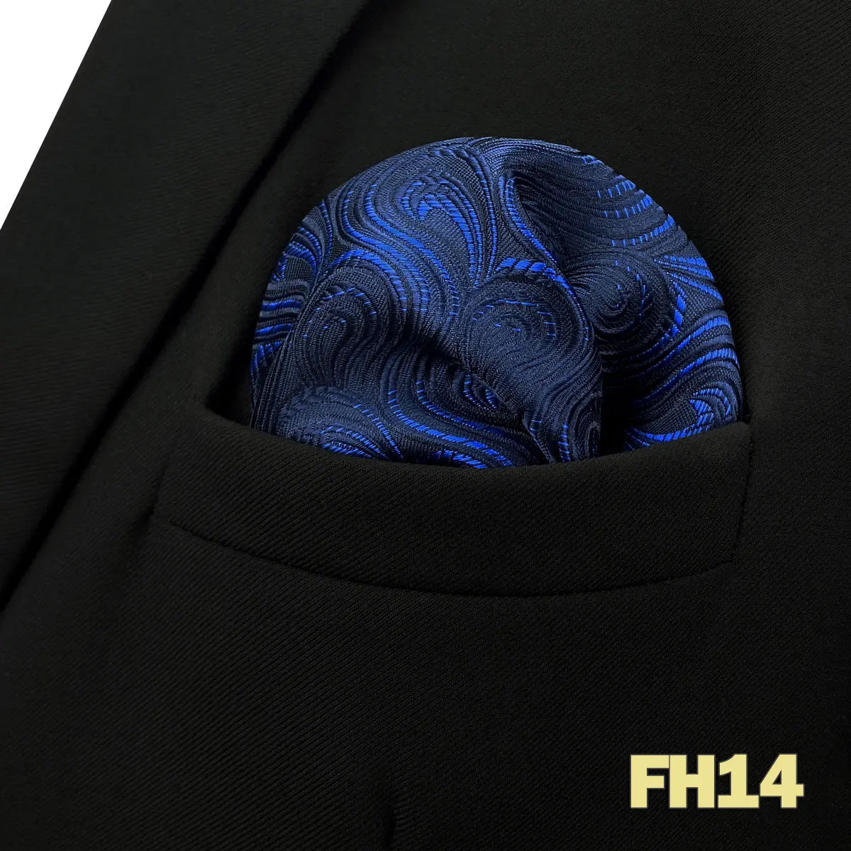 shlax&wing Men's Paisley Pocket Square — Elegant Microfiber Handkerchief for Suits