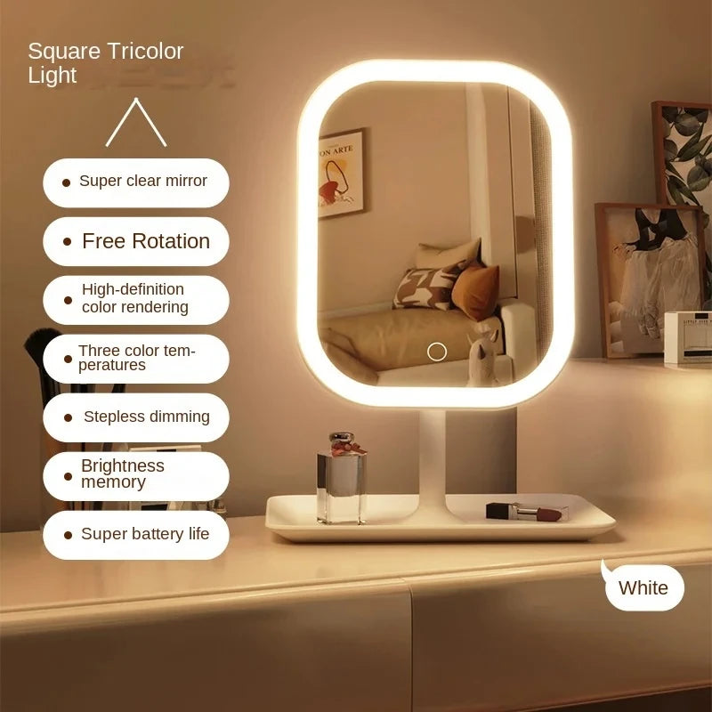 Designer LED Vanity Mirror — Touch Control Illuminated Makeup Mirror