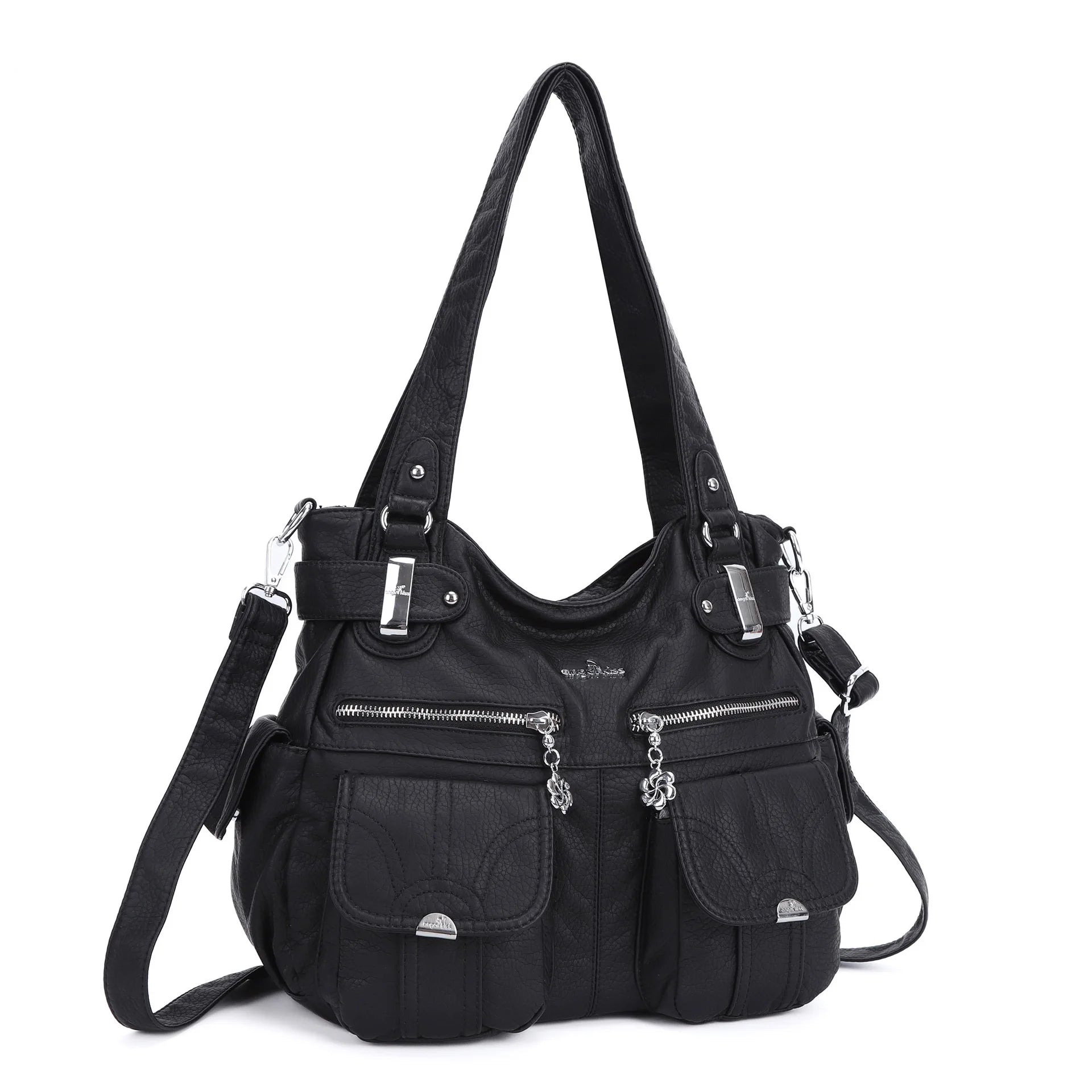 Venn Angel Women's Large Shoulder Bag — Versatile PU Leather Hobo Handbag