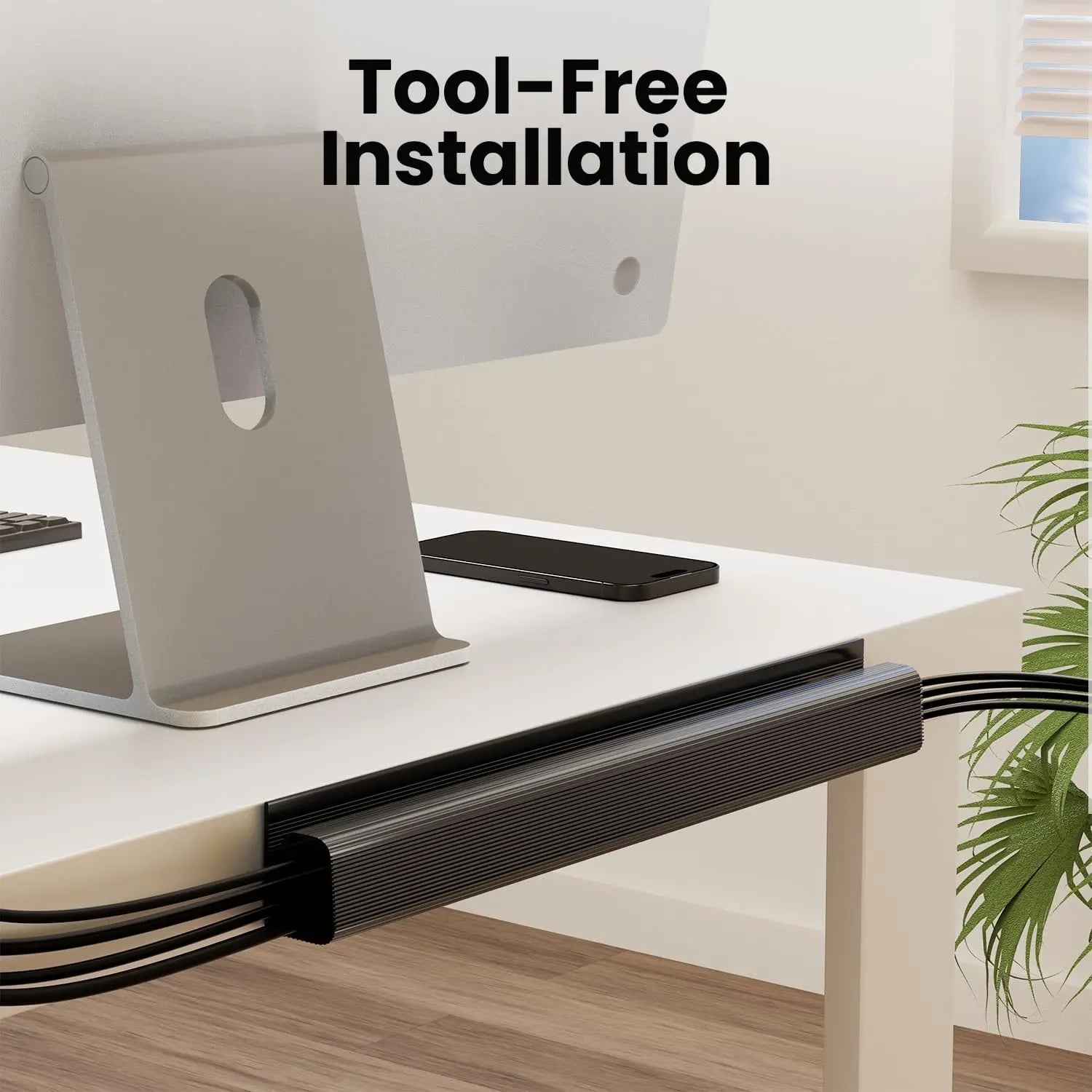 Under Desk Cable Management Kit — Cord Organizer for Home and Office