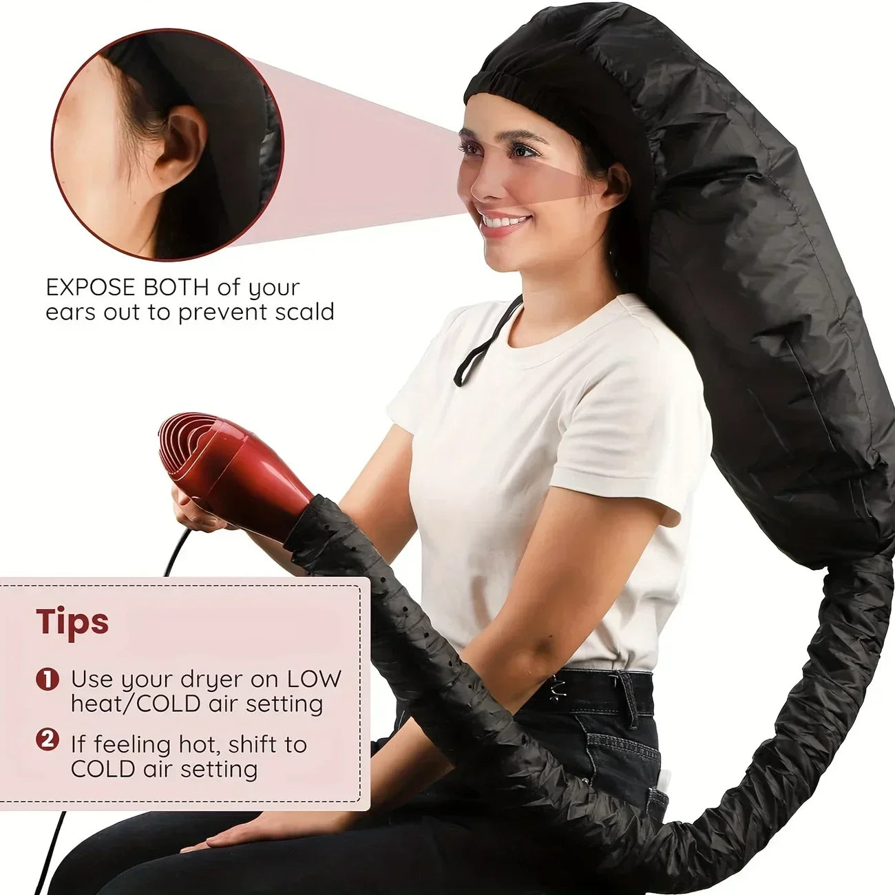 Extra Large Hair Heating Cap — Deep Conditioning & Drying Bonnet