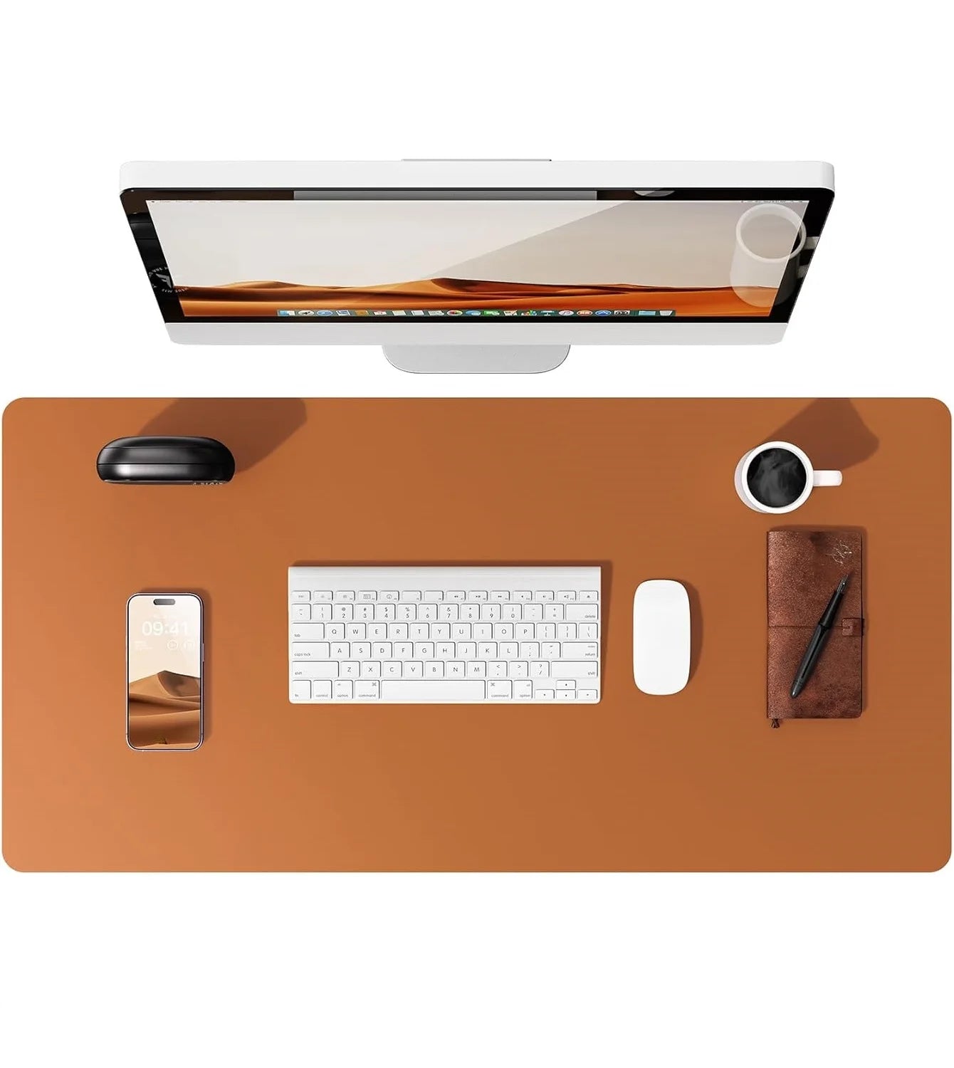 YSAGi Leather Desk Mat — Large Waterproof Office Desk Pad