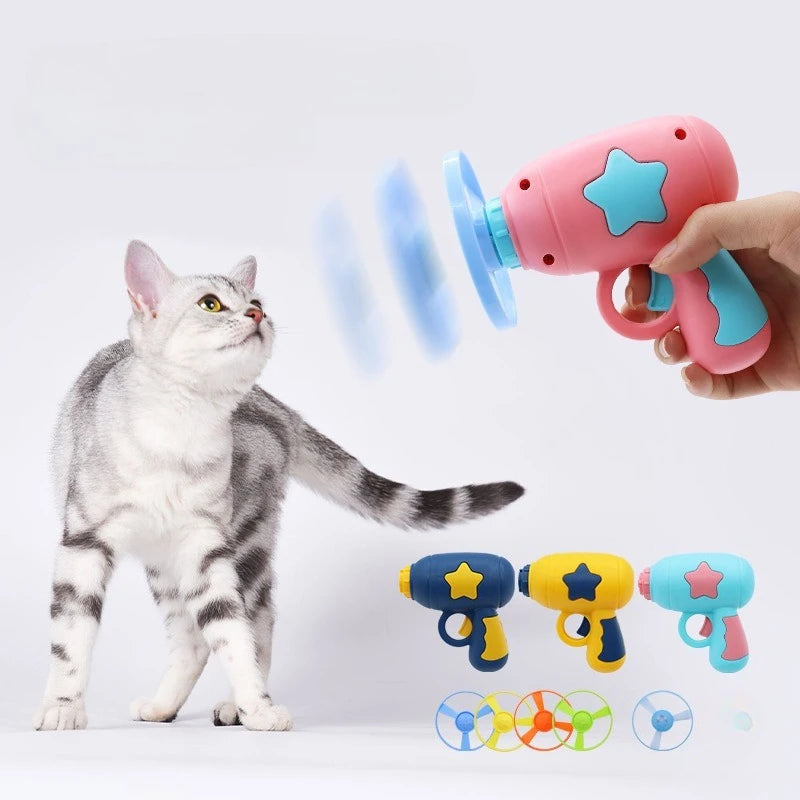 macroupta Interactive Cat Launcher — Flying Disc Training Toy for Kittens