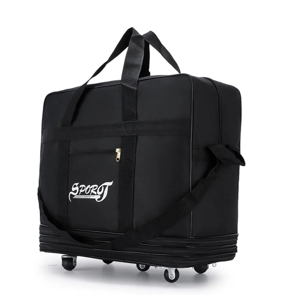 Expandable Rolling Luggage — Foldable Trolley Suitcase for Travel