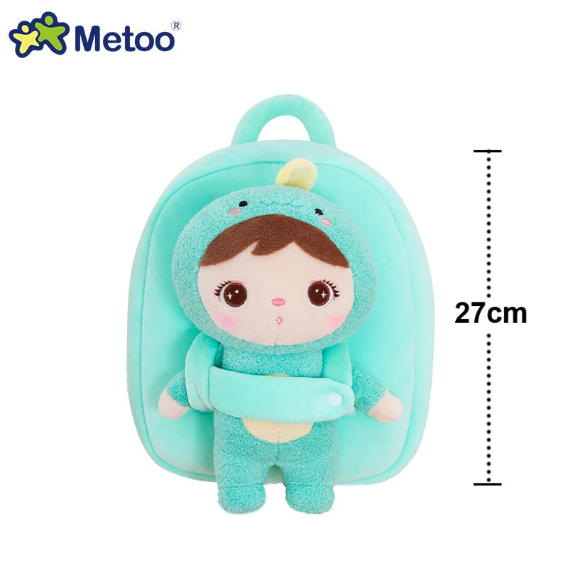 Metoo Plush Animal Backpack — Soft Toddler Bag with Detachable Doll