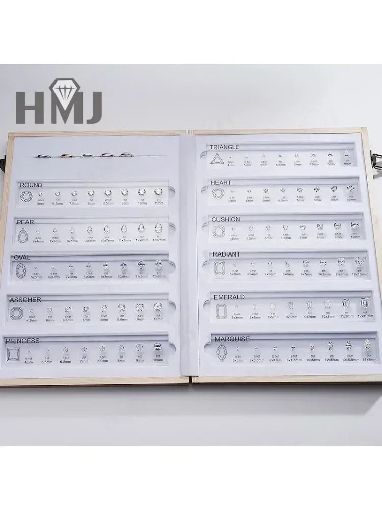 HMJ Gemstone Size Reference Chart — Cubic Zirconia Comparison Tool
