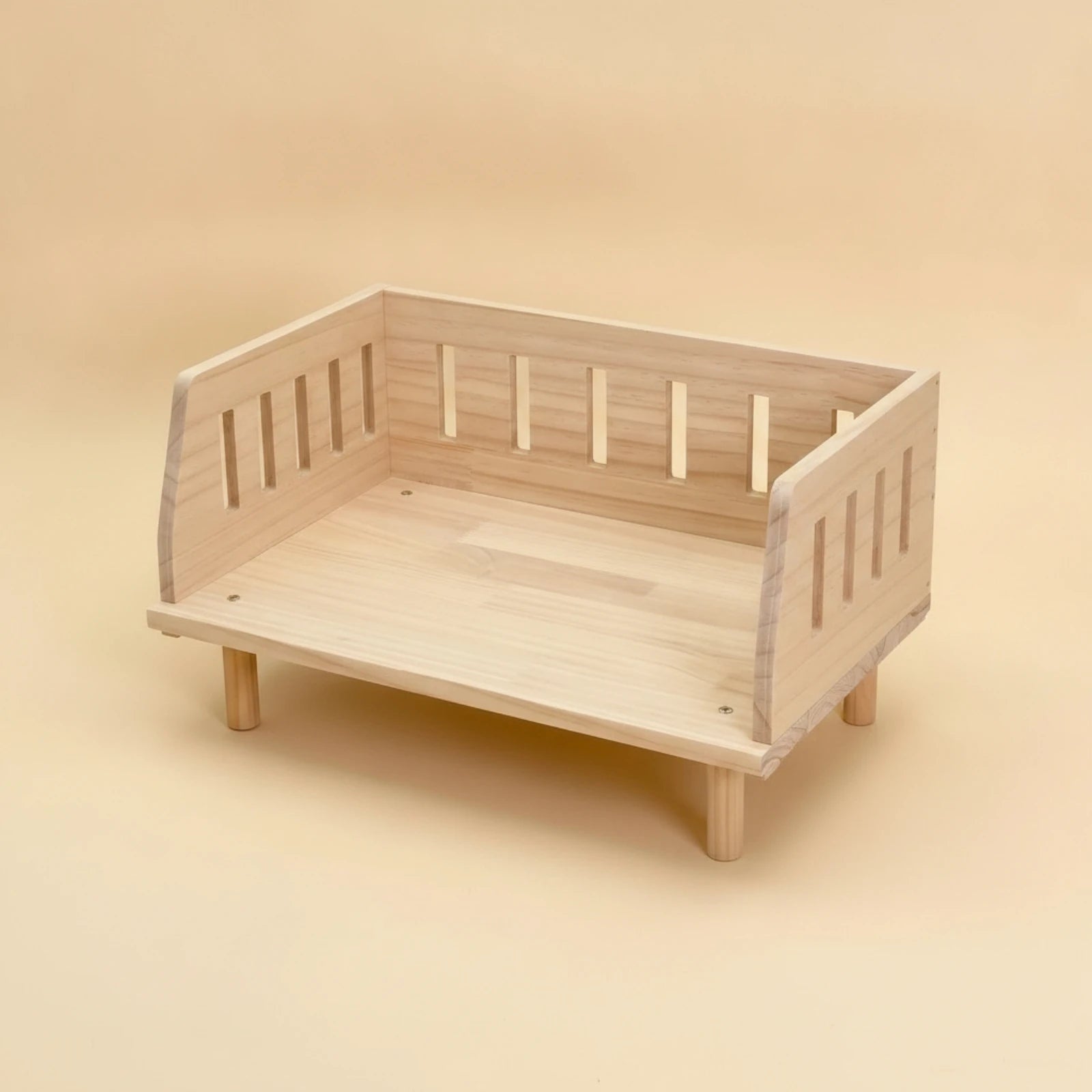 Wooden Raised Pet Bed — Sturdy Elevated Furniture for Small Dogs & Cats
