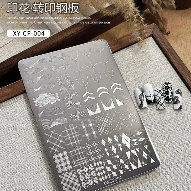Stainless Steel Nail Stamping Plates — Precision Pattern Transfer Tool