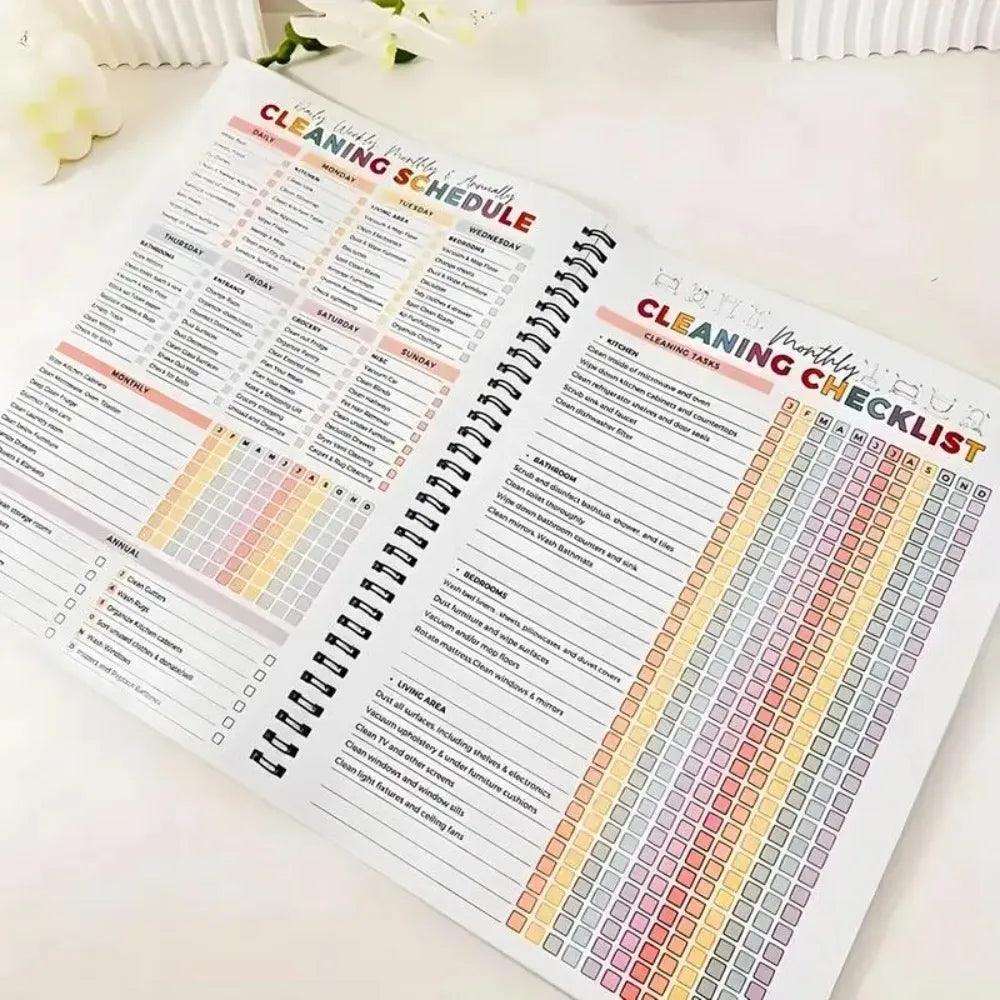 ADHD Cleaning Planner — Household Chores Organizer & Schedule Journal