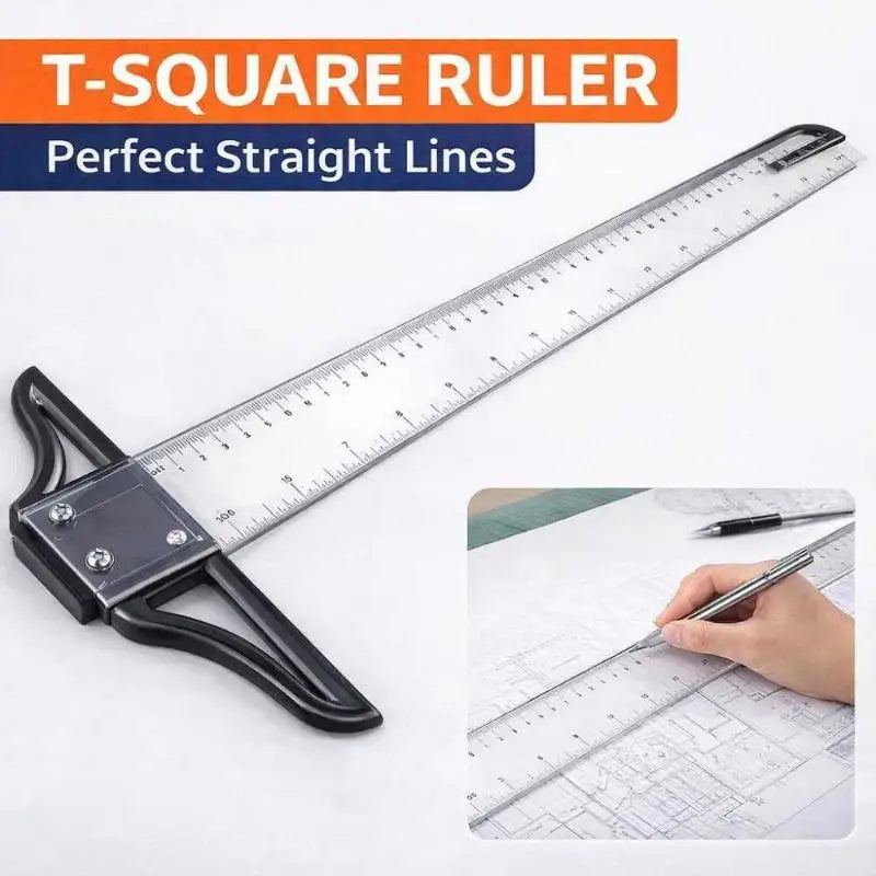 KOQZM T-Square Drafting Ruler — Precision Drawing Tool for Art & Engineering