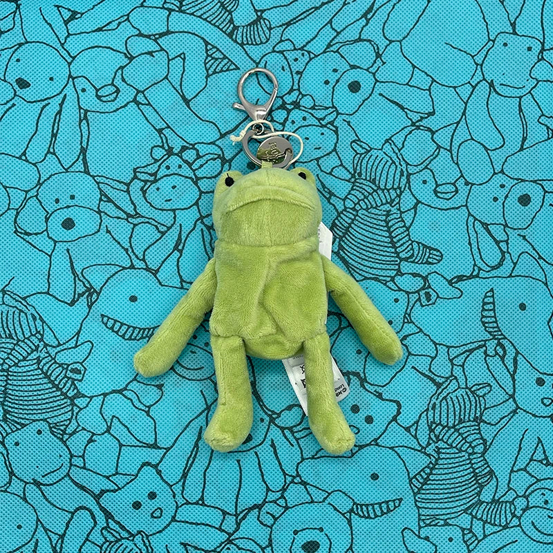 Assorted Plush Keychain Charm — Cute Animal & Food Backpack Pendant